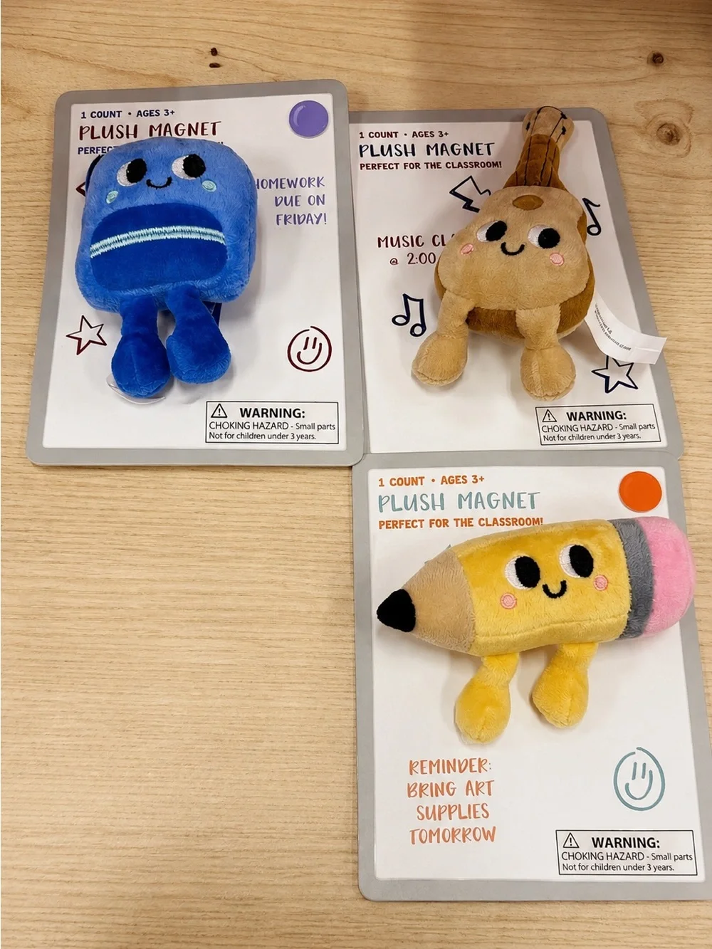 Target Back to School Plush Magnets Classroom Decor - Set of 3